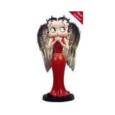 Figurine: Betty Angel in Red Robe with Antique Gold Wings