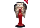 Figurine: Betty Angel in Red Robe with Antique Gold Wings
