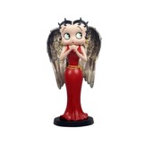Figurine: Betty Angel in Red Robe with Antique Gold Wings