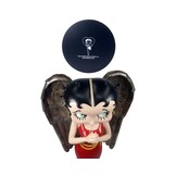 Figurine: Betty Angel in Red Robe with Antique Gold Wings