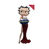 Figurine: Betty Boop With Blue Glitter Pillow Box (Red Dress)