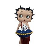 Figurine: Betty Boop With Blue Glitter Pillow Box (Red Dress)
