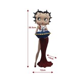 Figurine: Betty Boop With Blue Glitter Pillow Box (Red Dress)