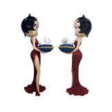 Figurine: Betty Boop With Blue Glitter Pillow Box (Red Dress)