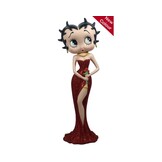 Figurine: Betty Boop Holding Flowers Red Glitter Dress