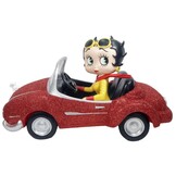 Figurine: Betty Boop In Sports Car - Red Glitter