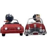 Figurine: Betty Boop In Sports Car - Red Glitter