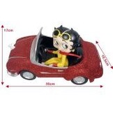 Figurine: Betty Boop In Sports Car - Red Glitter
