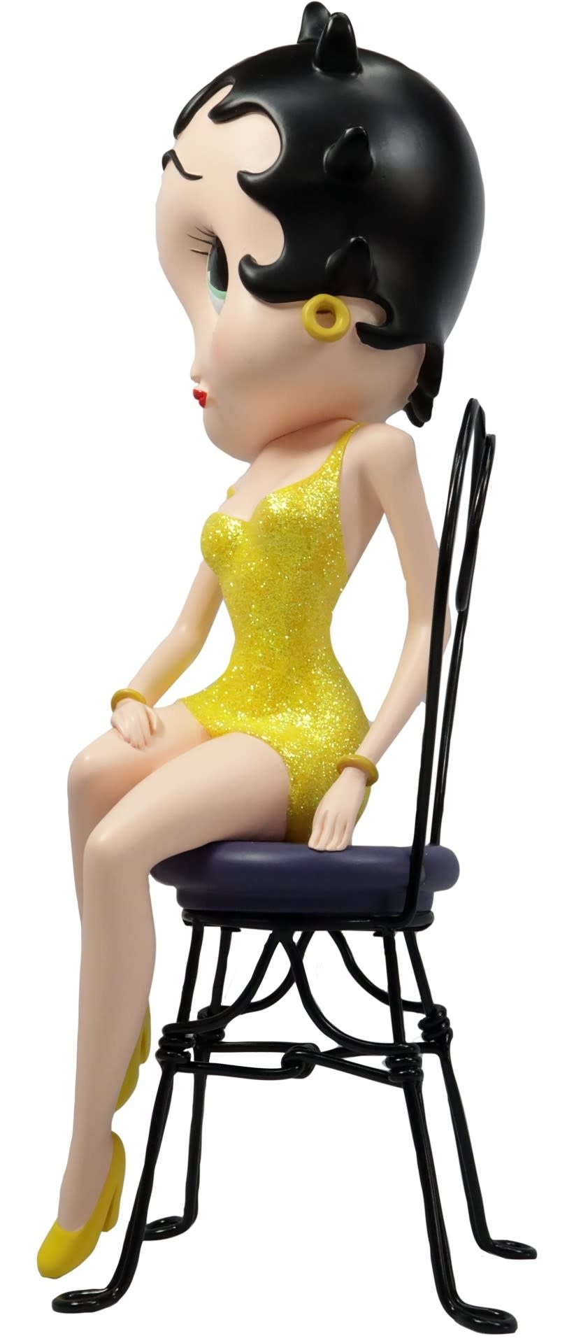 Figurine: Betty Boop - on Chair Yellow Glitter 32.0 cm