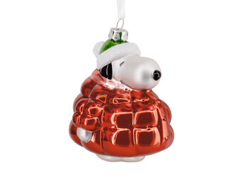 Kerstornament: Snoopy Coat - Glass
