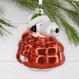 Kerstornament: Snoopy Coat - Glass