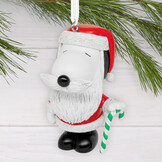 Kerstornament:  Snoopy Santa