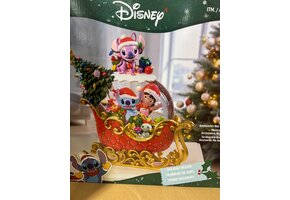 Figurine: Slee met Snowglobe - Stitch en Angel