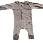 Rib taupe onesie (drukkers)