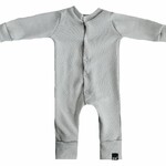 Mini knit grijs onesie (drukkers)