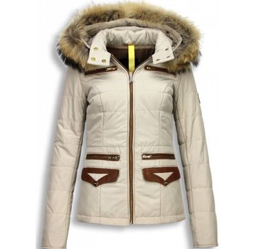 Milan Ferronetti Dames Winterjas Kort- EXtra Pocket Edition - Beige