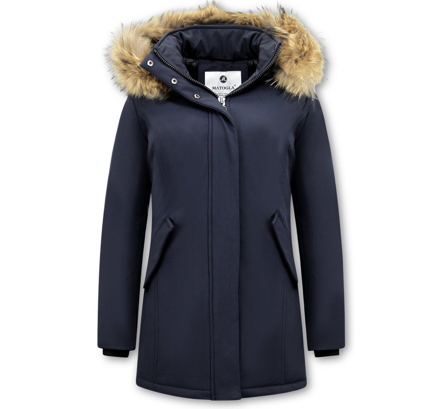 Winterjas Dames met Echte Bontkraag | Collectie |