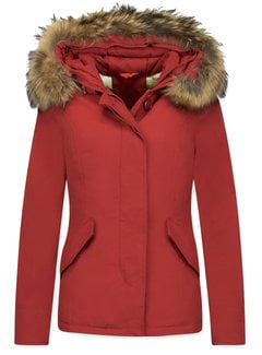 TheBrand Korte Winterjas Dames - Warme Gewatteerde Jas - Rood