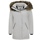 Winterjas Dames  met Echte Bontkraag - Slim Fit - Beige