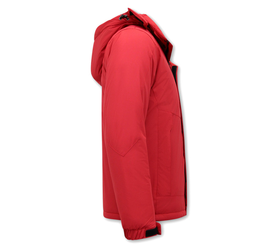 Casual Winddichte Winterjas Heren - Rood