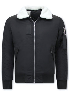 Y chromosome Casual  Bomber Jack Heren - Zwart