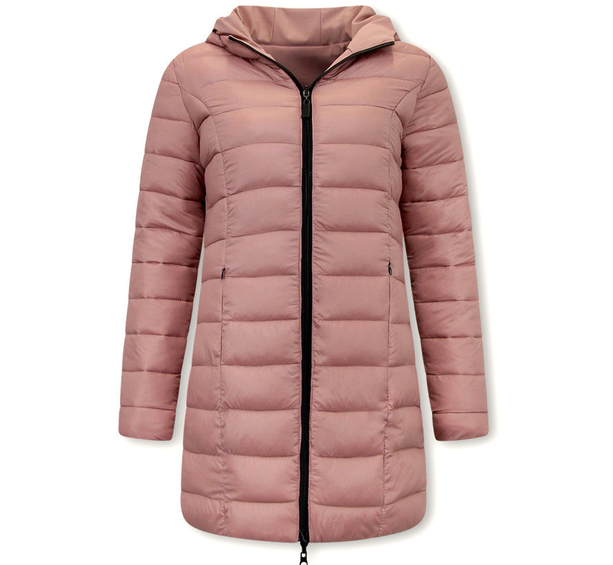 Parka Double Face Dames Jassen - Slim Fit  - Pink