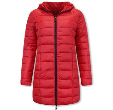 Gentile Bellini Parka Dubbelzijdige Dames Jassen - Slim Fit - Rood