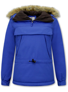 Matogla Jas Over je Hoofd - Anorak Winterjas – Blauw