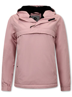 Matogla Dames Anorak Jas Voor Over het Hoofd – Roze