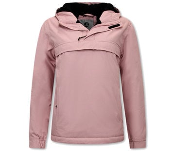 Matogla Dames Anorak Jas Voor Over het Hoofd – Roze