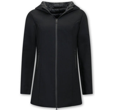 TheBrand Dames Parka Jas Slim Fit  Double Face  - Zwart