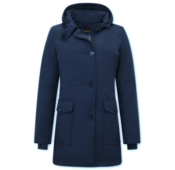 Matogla Lange Parka Dames  Winter - Blauw