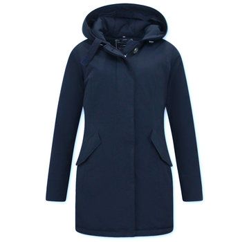 TheBrand Getailleerde Winterjas met Capuchon - Blauw