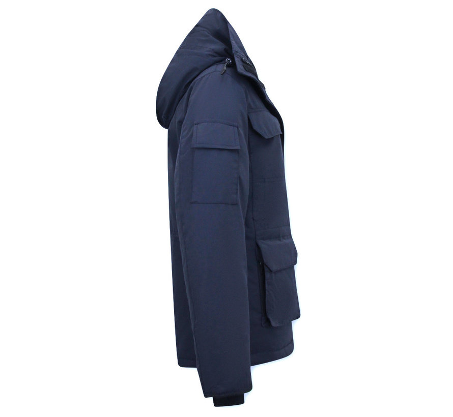 Dames Winterjassen Halflang Gewatteerd - Blauw