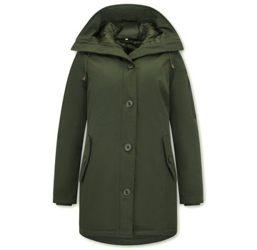 TheBrand Waterdichte Winterjas Dames Parka - Groen