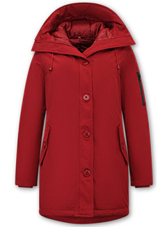 TheBrand Winddichte Winterjas Dames Parka - Rood