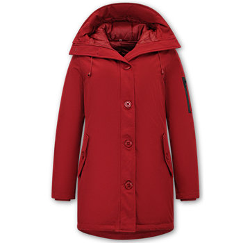 TheBrand Winddichte Winterjas Dames Parka - Rood