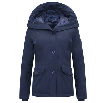 TheBrand Getailleerde Korte Winterjas Dames - Blauw