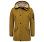 Winterparka Heren met Capuchon - Geel