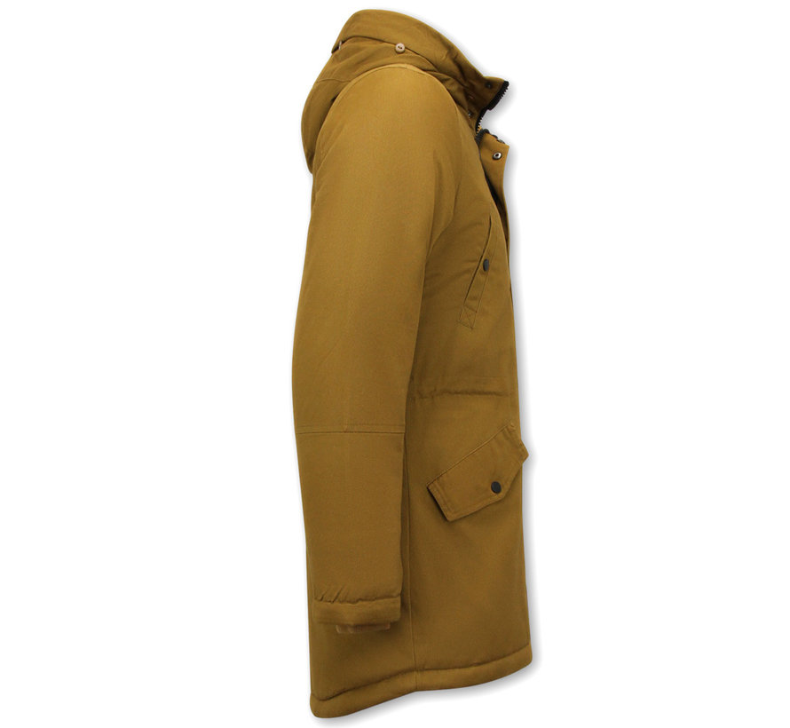 Winterparka Heren met Capuchon - Geel