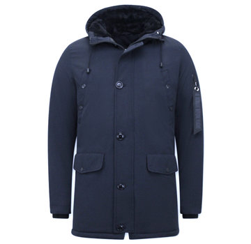 Enos Parka Heren Winterjas - Blauw