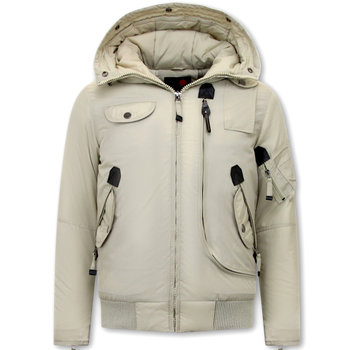 Just Key Korte Heren Winterjas met Capuchon - Beige