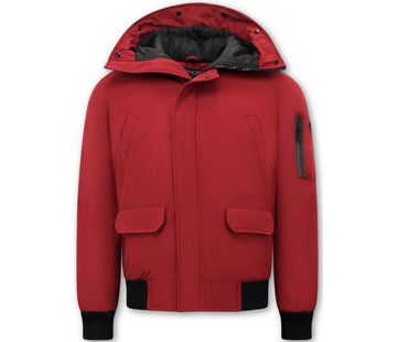 Enos Korte Model Heren Winterjas -  Rood