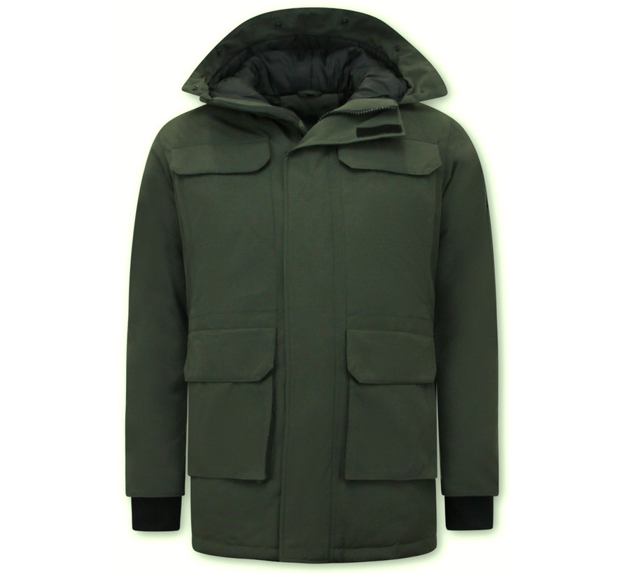 Winter Parka Heren Lang - Groen