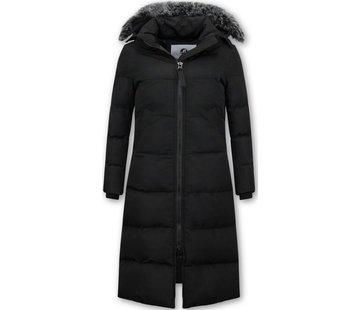 Matogla Puffer Jacket Dames Lang met Capuchon - Zwart