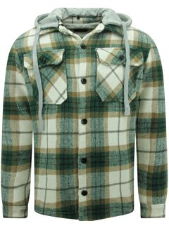 Enos Lumberjacket Mannen met Capuchon -7091- Groen