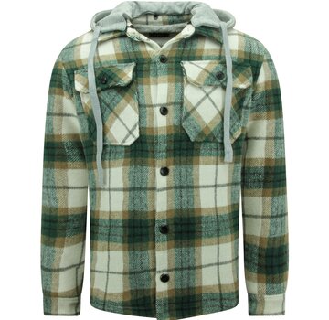 Enos Lumberjacket Mannen met Capuchon -7091- Groen