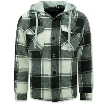 Enos Heren  Lumberjacket  met Capuchon -7969 - Zwart