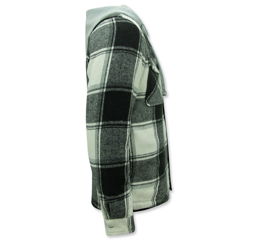 Heren  Lumberjacket  met Capuchon -7969 - Zwart