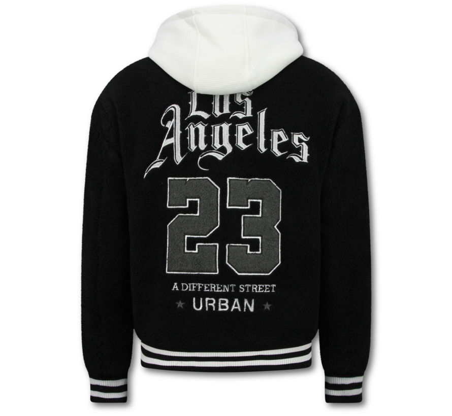 Oversized Baseball Jacket - Teddy Jas Heren met Capuchon - Tussenjas Heren - 537 - Zwart